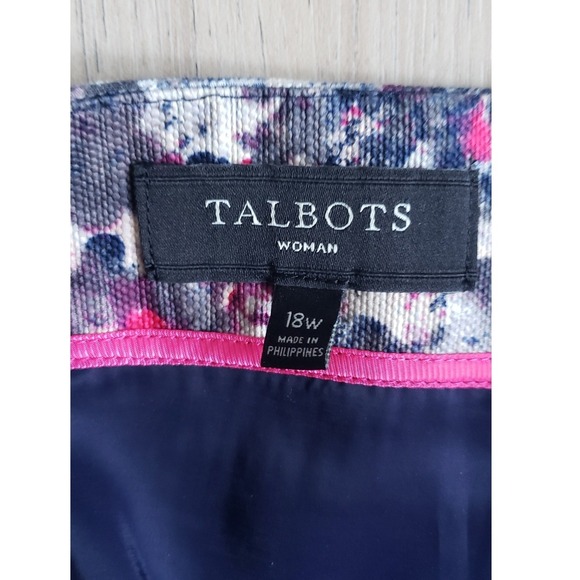 Talbots Skirts Bundle Women's 18 Black Floral Pencil Midi Skirt Lot 2 Career - Picture 4 of 7